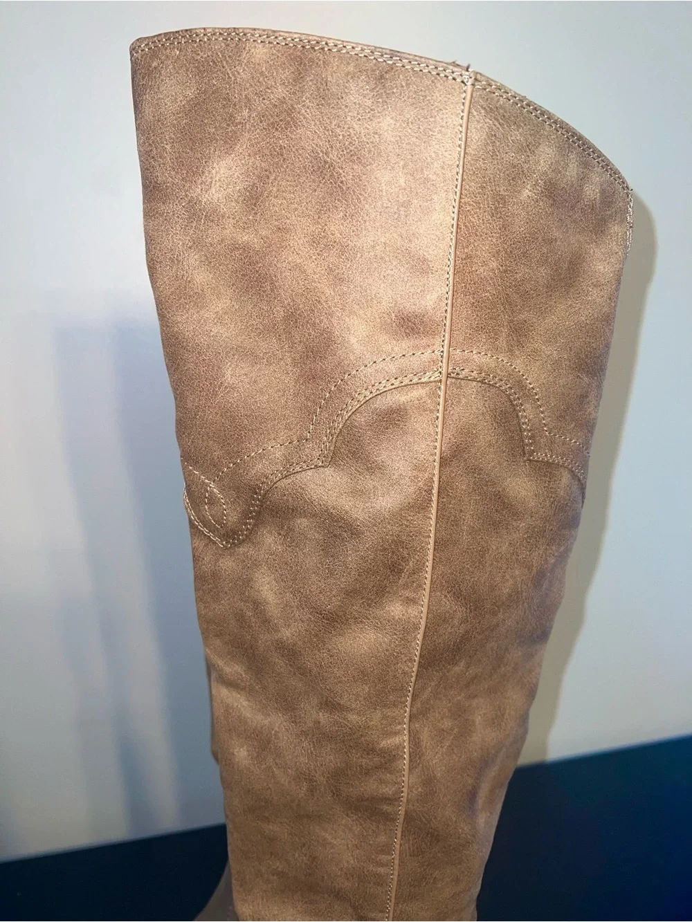 New Fergalicious Over The Knee Side Zip Western Style Boots Size 8M